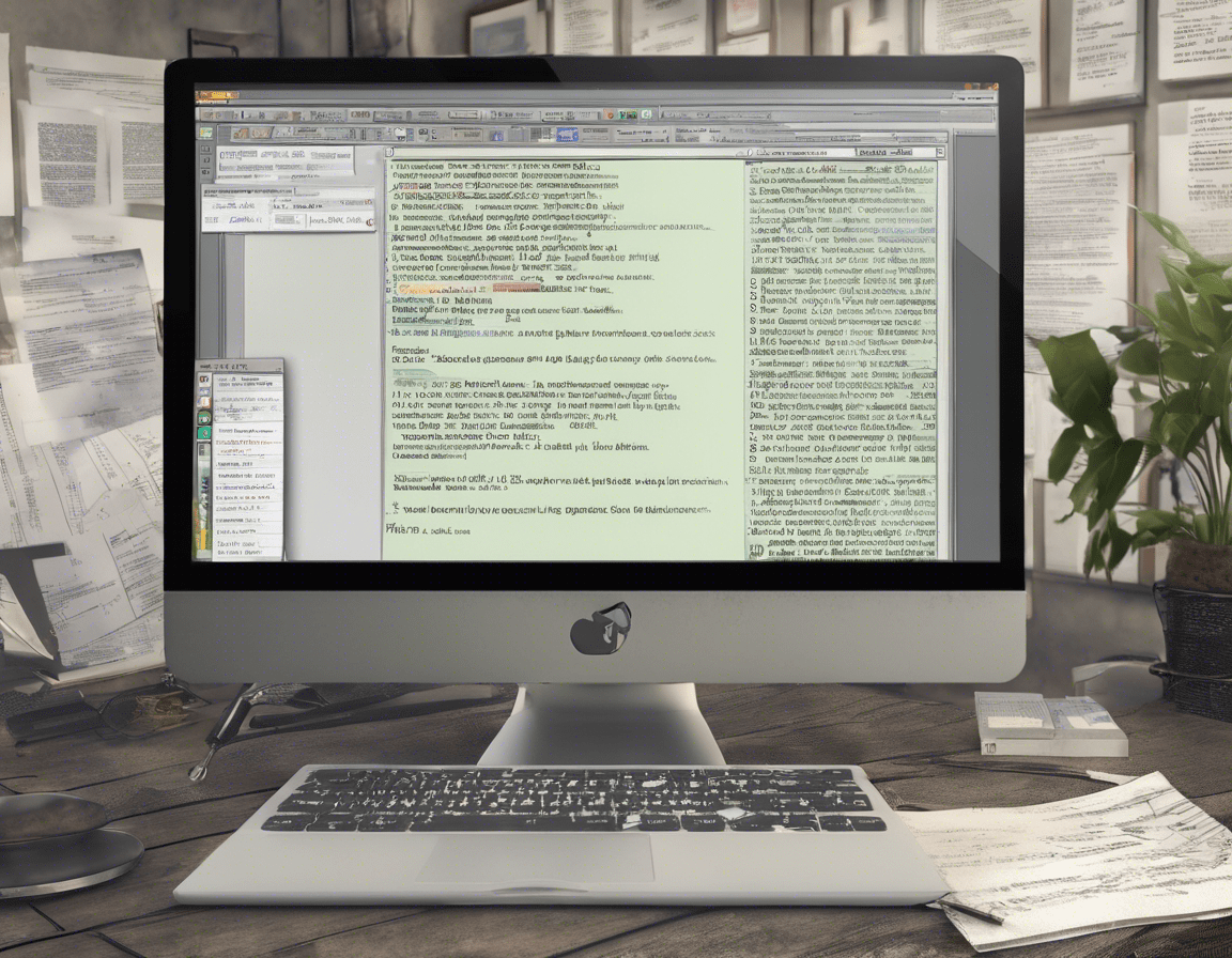 Экран компьютера с программой для редактирования текста и выделенными грамматическими исправлениями