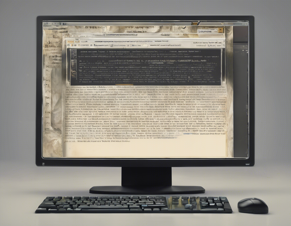 Экран компьютера с текстовым редактором и выделенным текстом