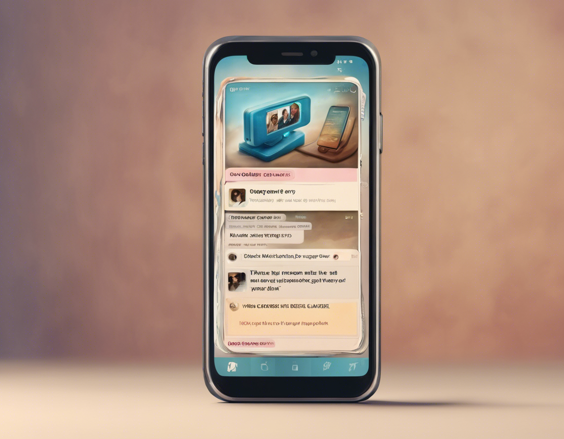 Смартфон с открытым приложением Telegram и маркетинговыми сообщениями на экране